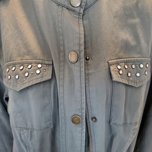 Roz&Ali military style jacket 1X - Picture 2 of 6